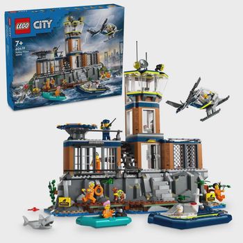 LEGO City Isla Prisión de la Policía Set de construcción de juguetes para peques a partir de 7 años