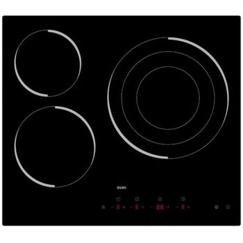 Svan SV3601 Placa Vitrocerámica 3 Fuegos 6200W 59cm Negro