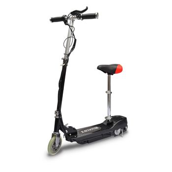 vidaXL Patinete eléctrico con asiento negro 120 W