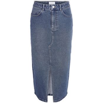 Noisy May Falda Noos Kath Midi Skirt - Medium Blue Denim para mujer