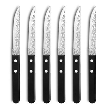 Estuche de 6 cuchillos carne  negro