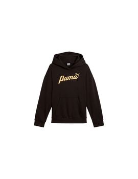 Sudadera casual puma essentials+ script metallic hoodie fl g niña