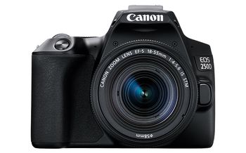 Camara Digital Canon Reflex Eos 250D+Ef-S 18-55Mm F/4-5.6 Is/ 24.1Mp/ Digic 8/ 4K/ Wifi/ Bluetooth/ Negro