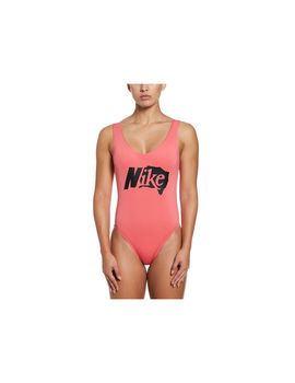 Bañador de natación nike u-back one piece mujer coral