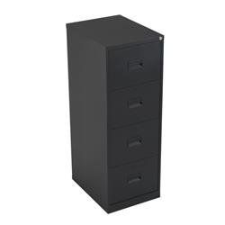 Legato Steel 4 Drawer Filing Cabinet - Black Ref TCS4FC-BK