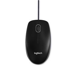 Logitech B110 Wired Optical Mouse Silent USB Black 910-005508