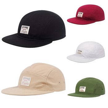 Gorra de béisbol de golf de color sólido con parche de etiqueta de gorra Snapback de 5 paneles, ligera, simple, casual, para mujeres y hombres