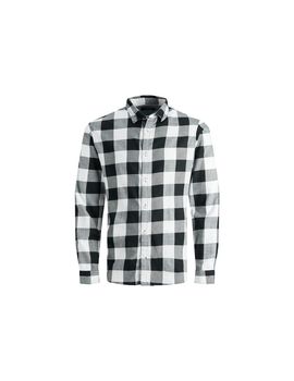 Camisa jack & jones gingham twill hombre whisper white