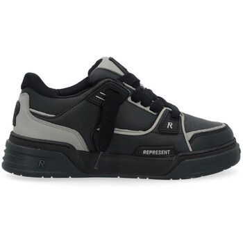 Represent Sandalias Zapatilla Estudio de cuero negro para hombre