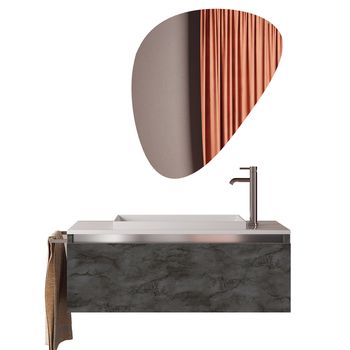 Mueble de baño de 3 piezas en melamina oxido