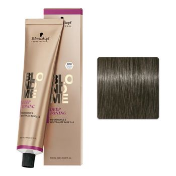 Blondme Deep Toning - 60 ml Granito - Schwarzkopf - Matizador intenso para bases preaclaradas más oscuras o rubias naturales 5-8, ideal para reflejos