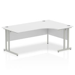 Impulse Cantilever 1800 Right Hand Crescent Desk White - I