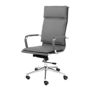 Silla de oficina en polipiel gris cm a.110/120xl.57xp.66