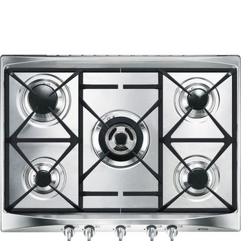 Smeg SR275XGH2 Placa de Gas 5 Zonas Plata