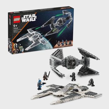 LEGO 75348 Star Wars Caza Colmillo Mandaloriano vs. Interceptor Tie, Juguete de Construcción con 3