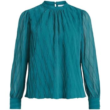 Vila Blusa Top Keladi L/S - Shaded Spruce para mujer