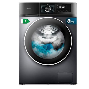 Lavadora Libre Instalación - Cecotec Bolero DressCode 8500 , 8 kg, 1400 rpm, Motor Inverter Plus, Inox Oscuro