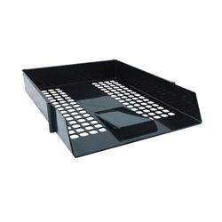 Black Plastic Letter Tray (12 Pack) WX10050