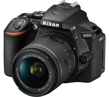 NIKON D5600 DSLR Camera with 18-55 mm f/3.5-5.6 Standard Zoom Lens - Black, Black