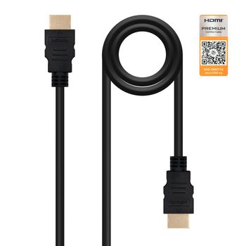 Cable Hdmi V2.0 Premium Nanocable 1.5M Negro/ Macho-Macho