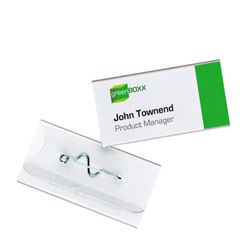 Durable Pin Name Badge 30x60mm