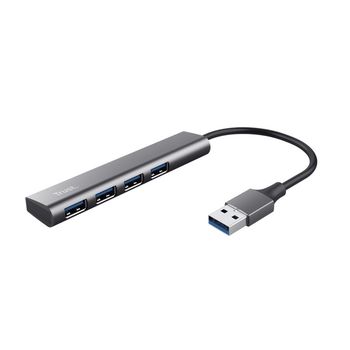 Trust Halyx HUB USB 3.2 Gen 1 4x USB Negro Gris