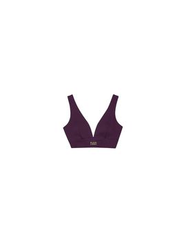 Top deportivo black limba curve line mujer midnight plum