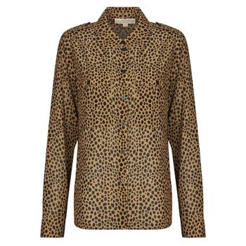 MICHAEL Michael Kors Camisa CHEETAH BTN DOWN BLS para mujer