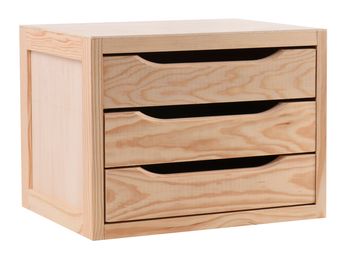 Cajonera de madera 30x39x30 cm con 3 cajones