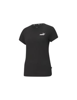 Camiseta puma essenstials small logo mujer negro