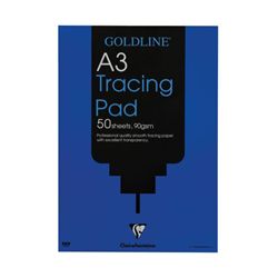 Clairefontaine Goldline Professional Tracing Pad 90gsm A3 50 Sheets