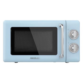 Microondas Libre Instalación - Cecotec ProClean 3110 Retro, 700 W, 20 litros, Grill, Azul