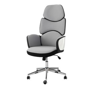 Silla de oficina en tela gris cm a.119/129 x l.64 x p.69