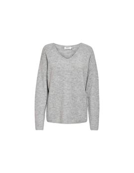 Sudadera only onlcamilla v- light gris mujer