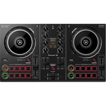 Pioneer DJ DDJ-200 Controlador 2 Canales con Bluetooth