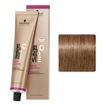 Blondme Deep Toning - 60 ml Chocolate con Leche - Schwarzkopf - Matizador intenso para bases preaclaradas más oscuras o rubias naturales 5-8, ideal pa