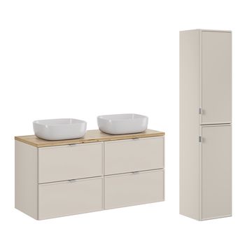 Set de muebles con lavabo y columna estratificado 120cm