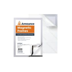 Announce Magnetic Frame A4 Silver (2 Pack)