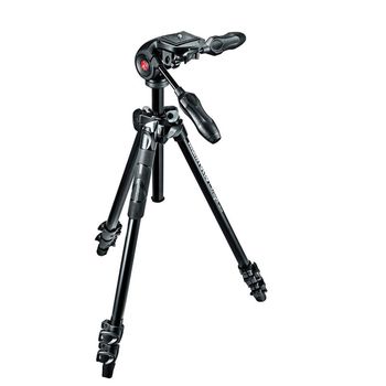 Manfrotto 290 Light Trípode de Aluminio con Rótula 3-Way