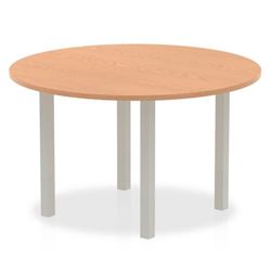 Impulse 1200 Round Meeting Table Oak - I000788