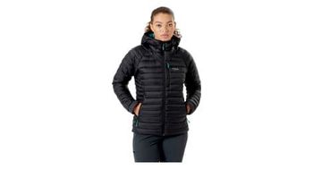 Chaqueta de plumon alpino rab microlight negro para mujer