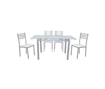 Conjunto mesa extensible y 4 sillas de cocina niza ii - conforama