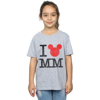 Disney Camiseta manga larga I Love Mickey para niña