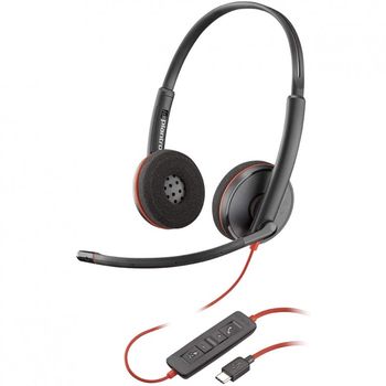 Plantronics Blackwire C3220 Auriculares USB-C Negros