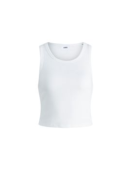 Top jack and jones jxfallon str sl rib mujer bright white