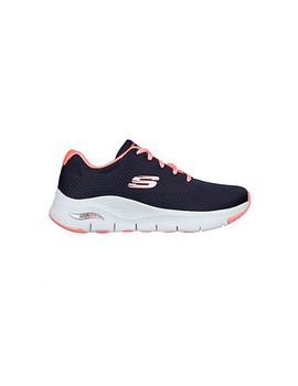 Zapatillas skechers arch fit - big appea mujer navy mesh/coral tr