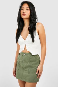 Minifalda Petite Cargo, Verde