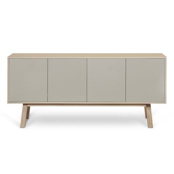 Aparador alto de madera de fresno de 4 puertas 180 cm