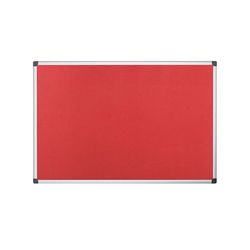 Bi-Office Aluminium Trim Felt Noticeboard 1200x900mm Red