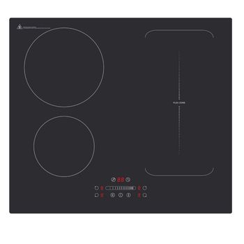 Amsta AMTI641F Placa de Inducción 1 Zona Flexible 4 Fuegos 60cm 7400W Negra